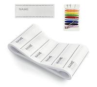 200 etiquetas de nombre de tela de planchado, lavables a máquina, etiquetas para ropa de niños, uniformes escolares y más, con kit de costura DIY