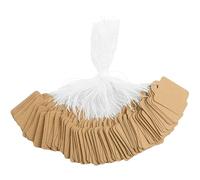 200 etiquetas de regalo, etiquetas de papel kraft de 22 x 35 mm, etiquetas colgantes con cordón de yute, etiquetas de papel kraft marrón