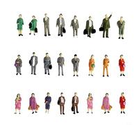 200 figuras pintadas para escenas de modelo, escala 1:87, figuras de ferrocarril pintadas de 22 mm, surtido aleatorio para diseños de tren y dioramas