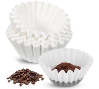 200 filtros de café de 80/200 mm, color blanco, bolsas de filtro de cesta para cafetera, filtro de café, papel compatible con Beem Philips Cuisinart Gastroback, papel de filtro desechable para café