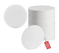 200 filtros de papel para café expreso de 58 mm, para portafiltros de 58 mm, redondos, sin blanquear, papel de filtro de café, tamiz, papel blanco (51 mm)