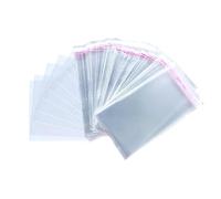 200 Fundas compatibles con Cartas Coleccionables. Fundas Transparentes de Celofán Abiertas y con Adhesivo para Tarjetas Comerciales, de Visita, Club (100 con cierre + 100 abiertas)