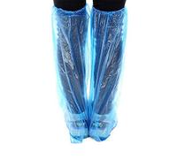 200 fundas desechables alargadas higiénicas para zapatos y botas para uso médico, construcción, lugar de trabajo, protección de suelos de alfombras interiores, color azul