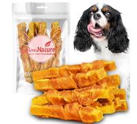 200 g Barras de Queso envueltas en Pollo - Sabor a Leche Intenso, proteínas Snacks Ideales para el Entrenamiento y la interacción Canina