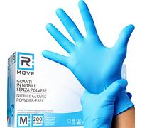 200 guantes de nitrilo M sin polvo, sin látex, hipoalergénicos, guantes para esteticistas, tatuadores, entornos médicos, manipulación de alimentos, guantes desechables