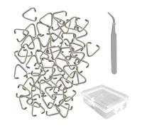 200 Hebillas Triangulares Con 1 Pinza Y 1 Caja De Almacenamiento, Anillo De Salto Abierto Triangular, Accesorios De Joyería Diy, Suministros Para Manualidades, Conector De Llavero