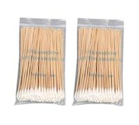 200 hisopos de algodón con mango de madera de 15 cm de largo, una sola cabeza, nariz