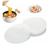 200 hojas absorbentes de aceite de 8 pulgadas, filtro de aceite de cocina rápido antiflotante, herramientas de cocina de corte libre saludables para pasteles, sopas y alimentos fritos
