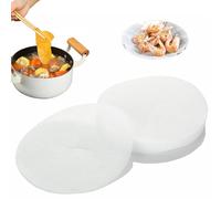 200 hojas absorbentes de aceite de 8 pulgadas, filtro de aceite de cocina rápido antiflotante para pasteles, sopas y alimentos fritos