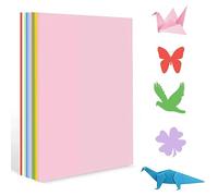 200 hojas de papel de origami A4, 10 colores, papel de colores A4, papel de origami hecho a mano de 70 g/m², papel plegable A4, papel de manualidades de doble cara de 297 mm x 210 mm, papel de copia