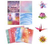 200 Hojas Origami Paper 15 x 15 cm, Papel de Origami de Colores Doble Cara Papeles, Origami Sheets Printed with 12 Different Patterns, para Manualidades y Proyectos de Manualidades