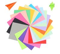 200 Hojas Papel Origami, 20 Colores, 15 x 15 cm - origami para niños lados para crear obras de arte origami creativas, ideal para manualidades y decoración.