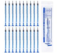 200 jeringas de 1 ml, jeringa de calostro, jeringas de plástico con tapas, embalaje individual, jeringas sin agujas, embalaje individual para alimentación científica de mascotas, laboratorios, riego