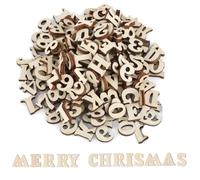 200 Letras de Madera Pequeñas y Números de Madera, 15 mm, Letras y Números para Decoración Navideña, Bodas, Fiestas, Manualidades y Decoración Aleatoria