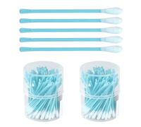 200 limpiadores de oídos, 7,5 cm, quitacerumen, bastoncillos de algodón 2 en 1, adecuados para niños, adolescentes y adultos (azul)