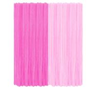 200 limpiadores de tuberías rosas para manualidades, 2 colores de tallos de felpilla de 30 cm de largo, limpiadores de tuberías gruesos y peludos para suministros de proyectos de manualidades