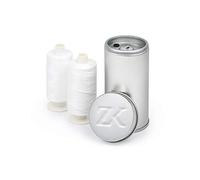 200 m de hilo dental premium PTFE sin encerar | sin aroma | sin flúor | vegano | resistente al desgarro | rellenable con bobina nueva | protege contra la gingivitis | en estaño gris con gofrado noble | envase familiar | envase familiar grande para 400 aplicaciones | 4 veces más contenido que los envases convencionales