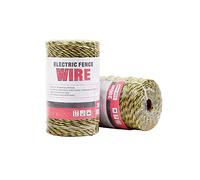 200 m/rollo Hilo Pastor Electrico Cerca Eléctrica, Hilo Conductor Pastor Portátil Electrificador de Cercas para Cercados y Vallas, Apto para Vacas,Caballos, Ovejas