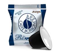 Caffè Borbone Respresso, Mezcla de Café Azul - 100 Cápsulas - Compatibles con Máquinas de Café Nespresso para uso doméstico