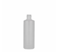200 ml botella redonda, plástico PE, natural, boca: cierre de rosca