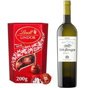 200 Monges - Reserva Blanco | Incluye caja Lindor roja 200g | Vino complejo y elegante | Regalo premium en cada sorbo