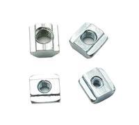 200 p/set 2020 M3 M4 M5 T tuerca deslizante galvanizada ranura en T conexión deslizante 20 serie perfil de extrusión de aluminio cuadrado(50pcs 2020 M4)