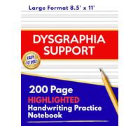 200 Page Highlighted Handwriting Practice Notebook: Gray Highlighted Lined Paper With Dotted Midline for Clear Handwriting and Dysgraphia Support, All ... Occupational Therapy and Everyday Notes