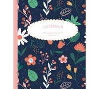 200-Page Lined Notebook, Midnight Daisy: 7.5" x 9.25" Navy Blue with Daisies, for School, Work, College, Notes, Ideas & Journaling and more!