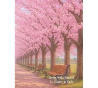200 Page Spring Walks Notebook | Wide Ruled Lined Journal with Cherry Blossom Watermark | 8.5" x 11" Matte Finish by Chapter & Cache: Elegant Pink ... - for Journaling, School, and Notetaking