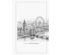 200 Páginas Cuaderno de Bocetos A5 tapa dura, Hoja Blanca, Londres
