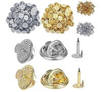 200 Pares Pin de Embrague, Embrague de Mariposa, Embragues Mariposa, Mariposa Imperdibles, Mariposa Pin Embrague, con Tachuelas, para DIY Craft Joyería Making Art Decor (Oro, Plata)