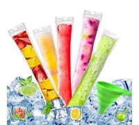 200 Pcs Bolsas para Helados,bolsas popsicle,Bolsas Paleta Hielo con Embudo,Bolsas Desechables para Paletas de Hielo,para aperitivos saludables, zumo, frutas, batidos, yogur