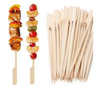 200 Pcs Brochetas Barbacoa, 18 cm Palitos para Pinchos de Maderas, Brochetas de Madera para Picar, Palos de Madera para Grill, Parrilla, Buffet de Fiesta, Fruta, Aperitivos