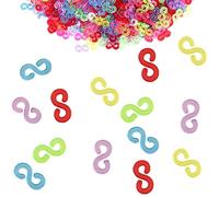 200 PCS Ganchos para Pulseras de Goma, Ganchos Cierre Pulseras, Cierres para Pulseras de Goma, S Clips de Colores, Enganches para Pulseras de Gomitas, para Conectar Accesorio de Joyería, DIY