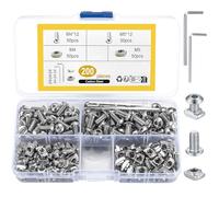 200 Pcs Juego de Tuercas en T M4 M5: 100 Pcs Tuercas de Ranura en T & 100 Pcs Tornillos para Tanura en T, Tuerca Deslizante de Corredera para Ranuras en T Perfil de Aluminio Series 2020