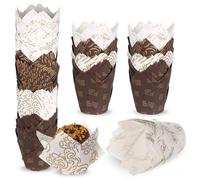 200 Pcs Moldes Magdalenas Papel, Moldes de Muffins, Tazas de Papel de Pastel de Tulipán, Vasos de Papels para Hornear Magdalenas Muffins Cupcakes Pastelerías para Fiestas de Cumpleaños Bodas