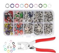 200 PCS Sewing Kit with Metal Buttons - Manual Pliers Tool Included, Heavy-Duty Snap Fasteners for DIY Crafts, Clothing, Sewing Projects, Snap Button Kit for Beginners & Pros