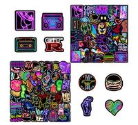 200 pegatinas de neón, pegatinas geniales de graffiti, pegatinas impermeables para portátiles, monopatines, botellas, teléfonos móviles, motocicletas, bicicletas