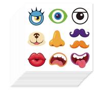 200 pegatinas faciales para crear divertidas pegatinas faciales con ojos de dibujos animados, narices, bocas, barbas para proyectos de bricolaje, actividades en el aula, accesorios de manualidades