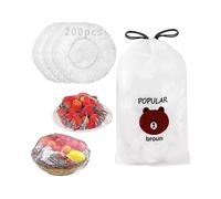 200 Pieces Fresh Storage Bags, Elastic Storage Covers for Vegetables Or Fruits, Reusable Storage Bags, Elastic Expandable Adjustable Bowl Lids