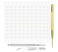 200 Pieza Ear Seeds Acupuncture Semillas Acupuntura Oreja, Semillas Prensa Orejas Desechables Relaja tu Mente y tu Cuerpo Alivia el Estrés Con 1 Pinzas 2 Pluma Acupuntura Auricular