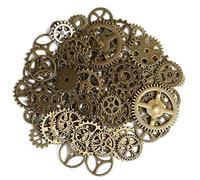 200 Piezas Antiguas Ruedas de Engranajes Esqueleto Steampunk Colgante Encantos Reloj Reloj Ruedas de engranajes para Artesanías de BRICOLAJE,Fabricación de Joyas,Cosplay Accesorios de Vestir de Bronce