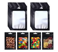 200 Piezas Bolsas de Aluminio Resellables, Bolsa con Cierre a Prueba de Olor Resellable, Bolsas Mylar Herméticas Planas para Alimentos, Bolsas Planas Ziplock para Almacenar Alimentos, Granos de Café