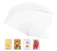 200 Piezas Bolsas de Celofán Transparentes OPP, Bolsas de Celofán Transparentes Resellables, Bolsas de Plástico OPP de Sellado Autoadhesivo, para Galletas, Dulces, Chocolate, Bocadillos(13x19 cm)