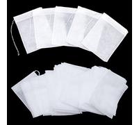 200 Piezas Bolsas de Te Vacías, 6cm X 8cm Desechables Con Cordón para Té Fragante, Especias, Vainilla, Lavanda, Café