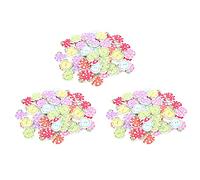 200 Piezas Botones de Madera Botones de Resina Brillantes de Colores Surtidos 2 Agujeros Lindo Botón Decorativo para Manualidades, Álbumes de Recortes, Decoraciones de Tela