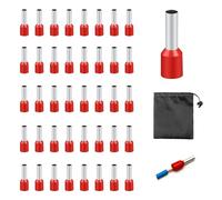 200 Piezas Casquillo Aislado de 10mm² Set, Casquillo Aislado con Bolsa de Almacenamiento con Cordón, Conectores de Terminal para Aislamiento e Ignifugación, ConexióN de Cables