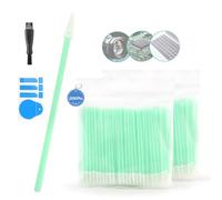 200 piezas Castonetes de Limpeza de Espuma Pauzinhos de Esponja de Limpeza para Câmara Lente ótica Equipamento ótico, Impressora, Placa de Circuito Kits Bastoncillos Limpieza de Espuma (Verde)el polvo