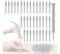 200 Piezas Clavos De Doble Cabeza Para Pared, 100 Mm De Largo, Clavo De Rosca De Base De Doble Cabeza, Clavo De Doble Cabeza, Clavo Doble Para Zócalo, Para Tornillos De Seguridad Invisibles