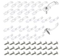200 Piezas Clip de Montaje Tira LED Clips de Fijación de la Tira Soporte de Montaje para Led Transparente con 200 Tornillos para Rayas 9 mm/10 mm de Ancho